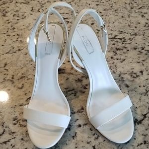 White Aldo heels